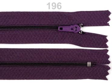 Reißverschluss Spirale 3 mm Länge 18 cm pinlock Pflaume